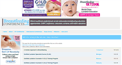 Desktop Screenshot of breastfeedingconferences.com